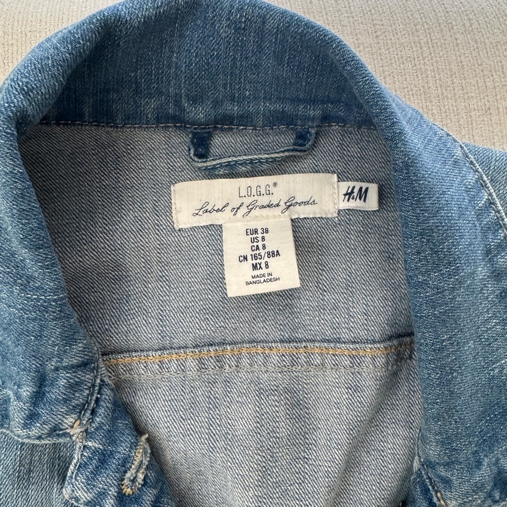 H&M Faded Blue Denim Jacket - Picture 2 of 2